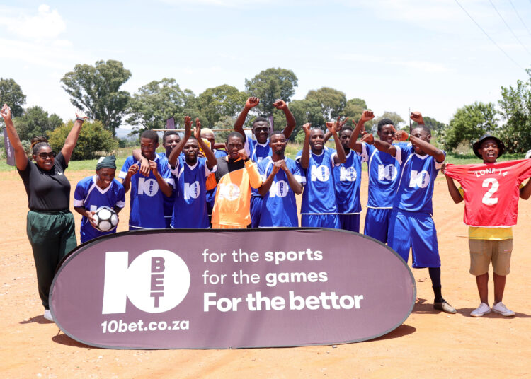 10bet SA ‘Gears-Up’ Chiawelo community football club with sports equipment