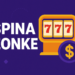 Spina Zonke text, a slot machine and a dollar sign
