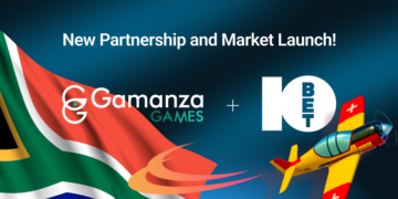 Gamanza gaming and 10bet logos banner
