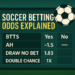 Soccer Betting Odds Explained: BTTS, AH, Draw No Bet and Double Chance