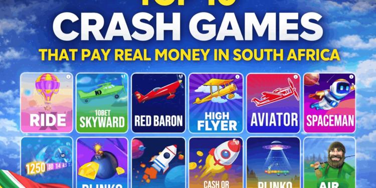 Top 10 Crash Games That Pay Real Money in South Africa